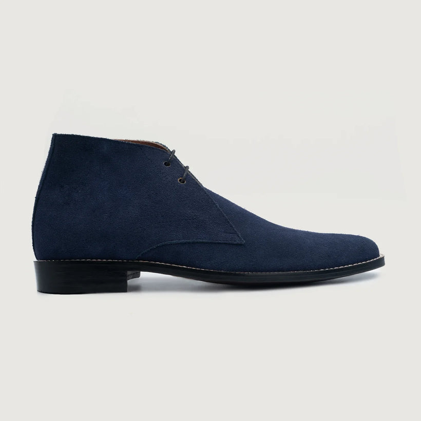 Corry Chukka Midnight Blue Suede Leather Boots for Herre