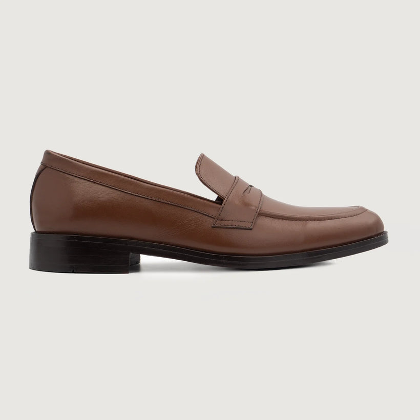 Baxton Brun Leather Loafers for Herre