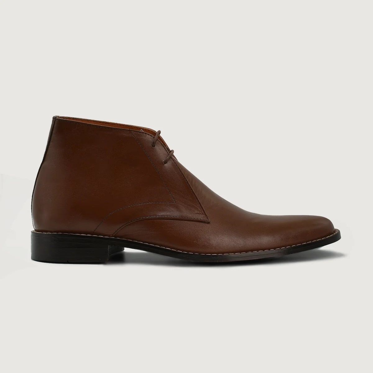 Brown Full-Grain leather Boots - Goodyear Welt Construction & Front Toe Box Detail