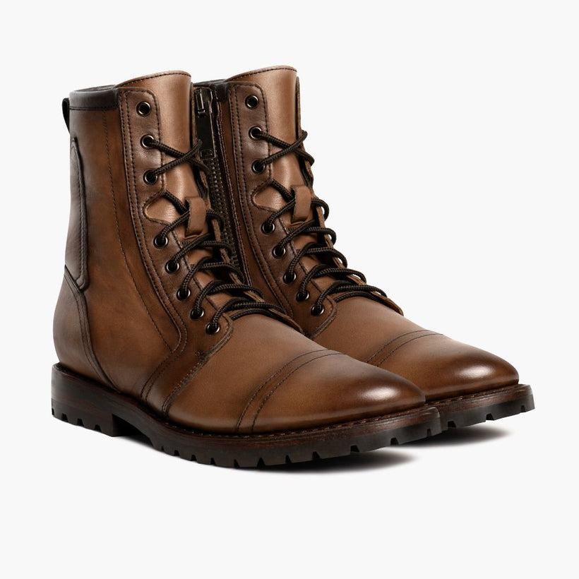 Casa Moto Amber Wheat Leather Boots for Herre