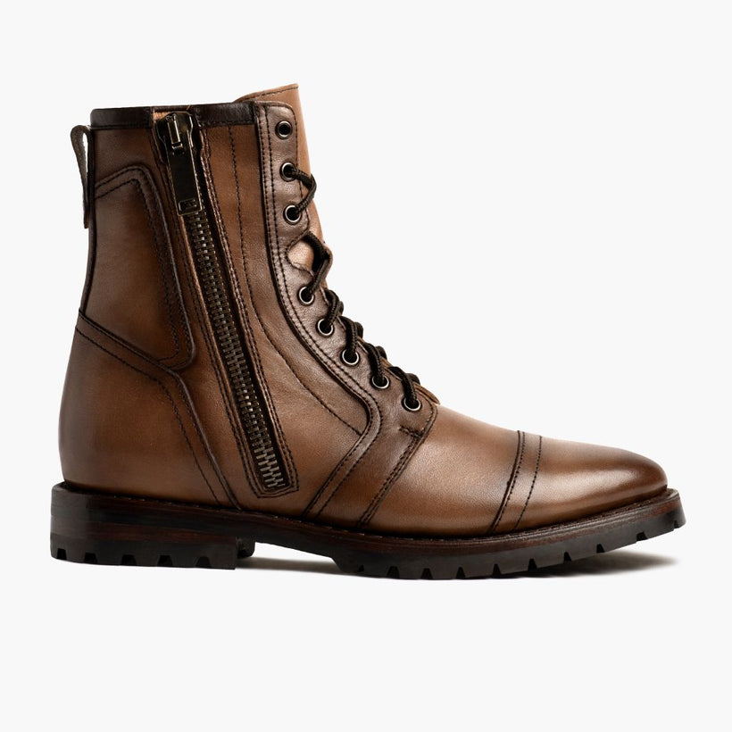 Casa Moto Amber Wheat Leather Boots for Herre