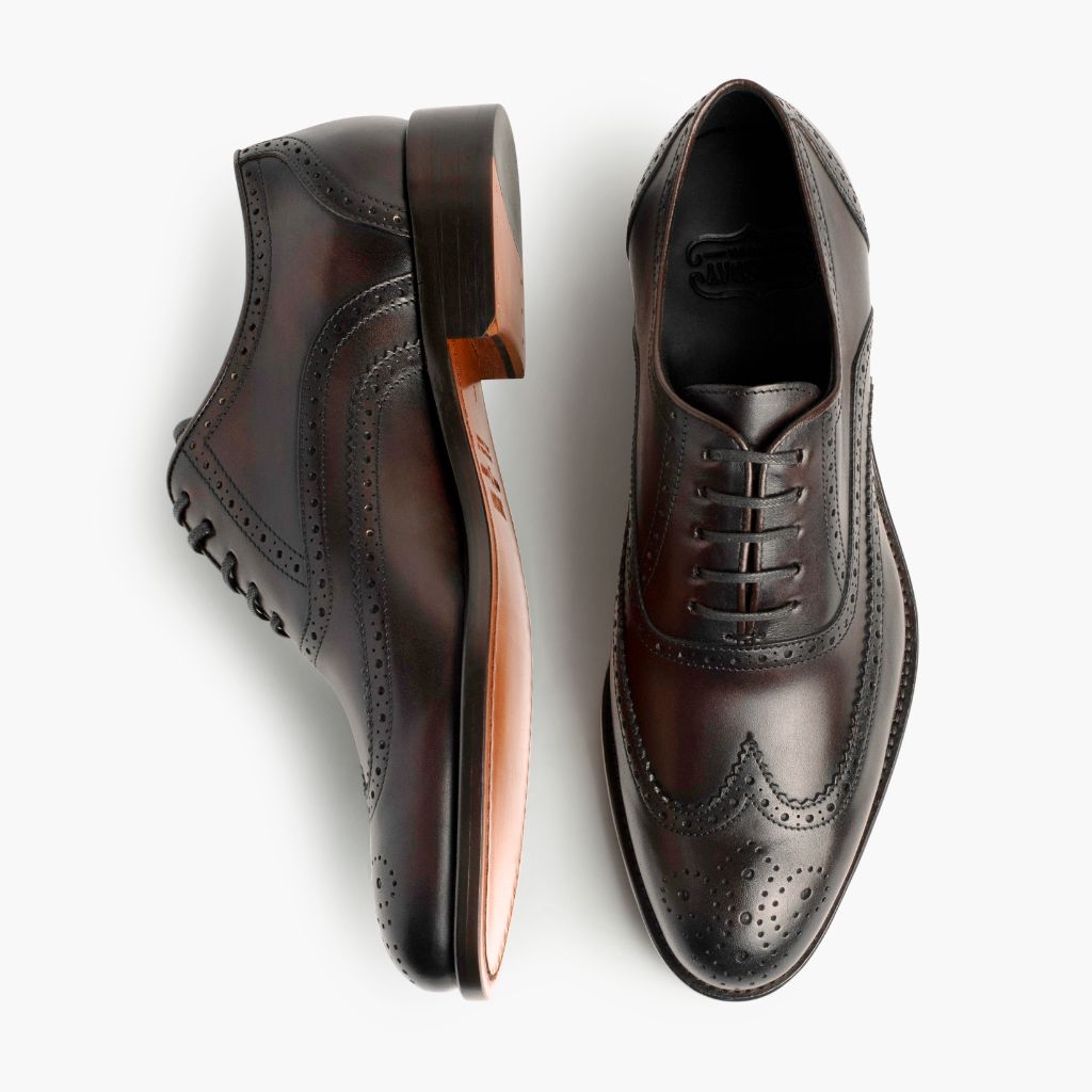 Aviator Chocolate Leather Loafers - Lateral Side Profile View Showing Sleeve Cut & Athletic Taper Fit