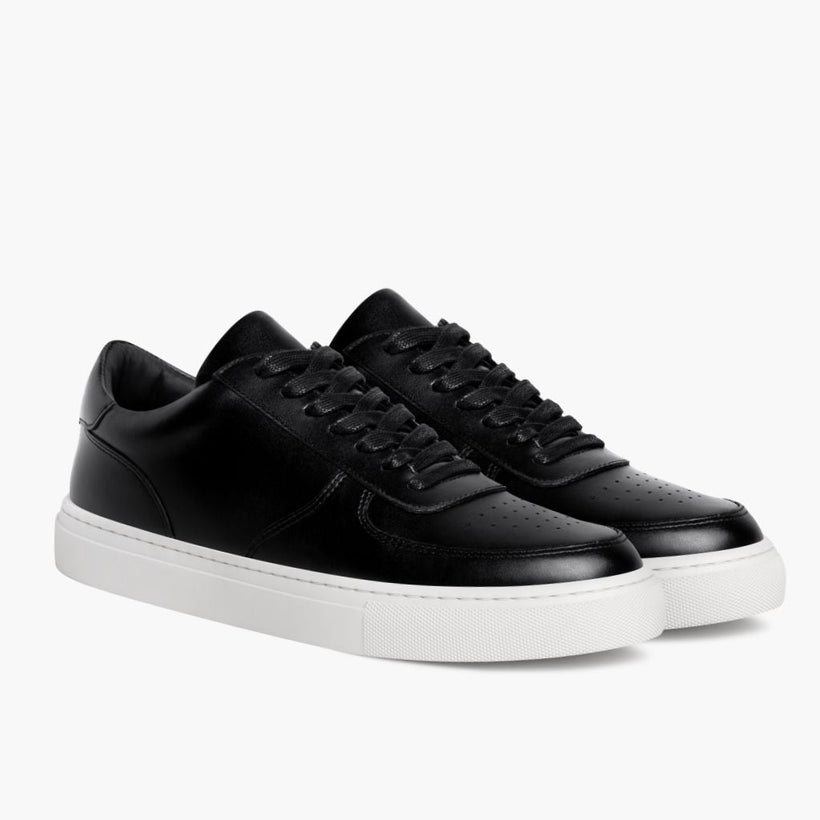 Court Svart Leather Sneakers for Herre
