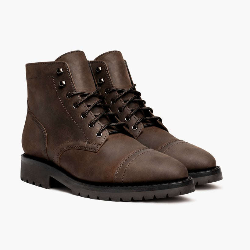 Captain StormKing® Tobacco Leather Boots for Herre