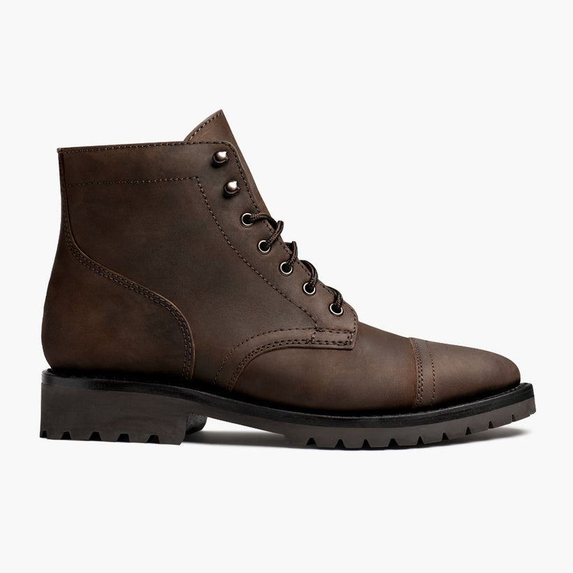 Captain StormKing® Tobacco Leather Boots for Herre