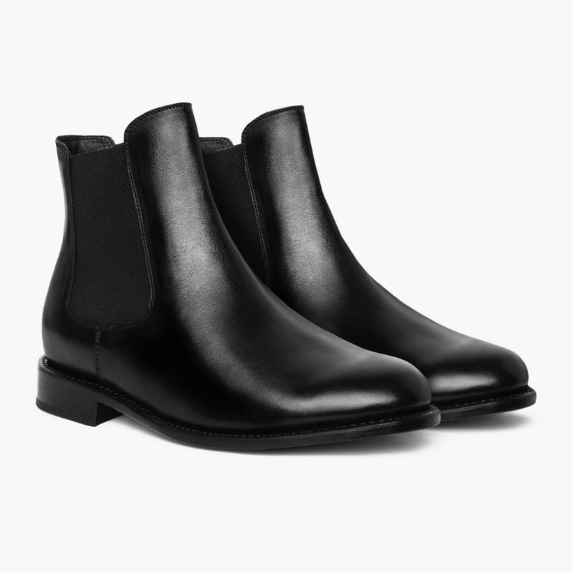 Cavalier Svart Leather Boots for Herre