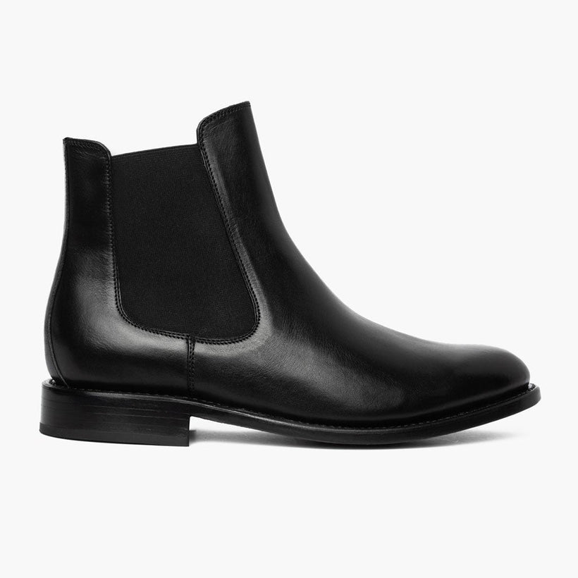 Cavalier Svart Leather Boots for Herre