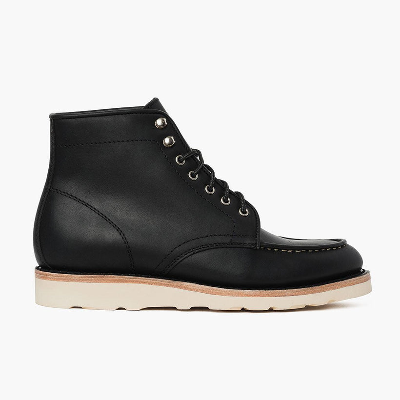 Diplomat Svart Matte Leather Boots for Herre