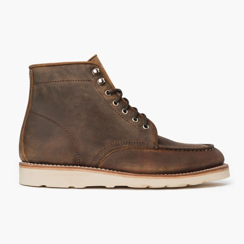 Diplomat Burnt Copper Leather Boots for Herre