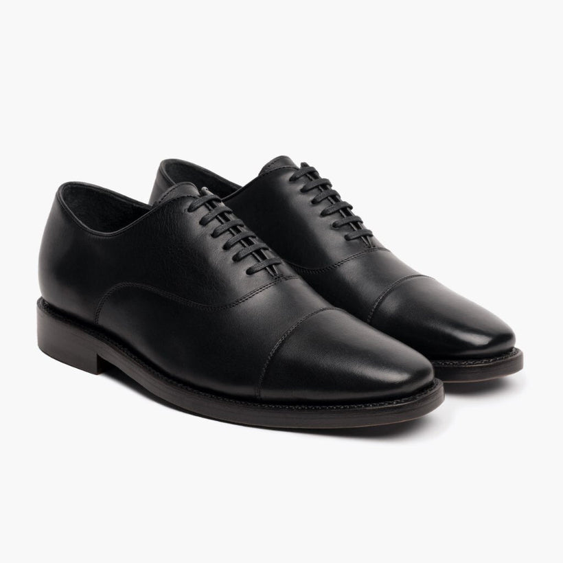 Executive Svart Leather Sneakers for Herre