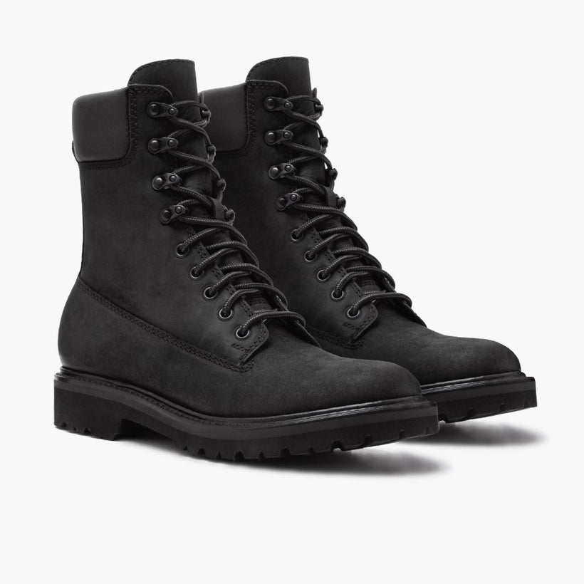 Explorer Svart Matte Leather Boots for Herre