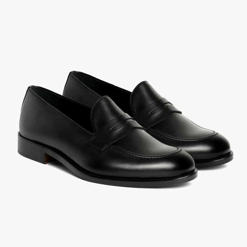 Lincoln Svart Leather Sneakers for Herre