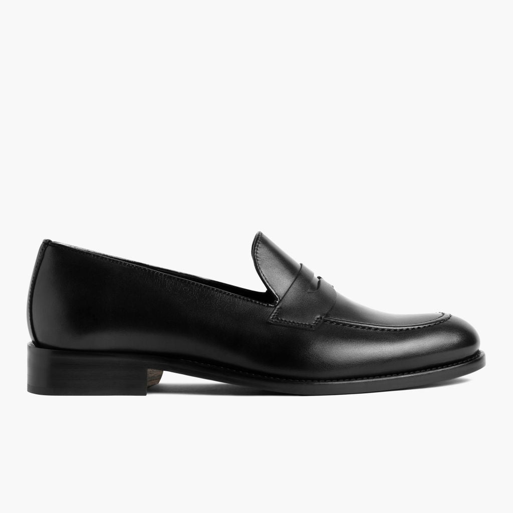 Black Full-Grain leather Sneakers - Goodyear Welt Construction & Front Toe Box Detail