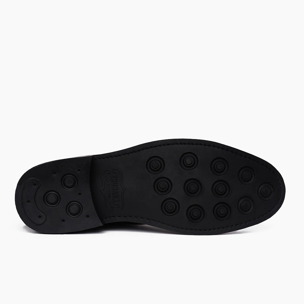 High-Traction Rubber Outsole & Lug Tread Pattern on President Mocha Leather Boots For Men