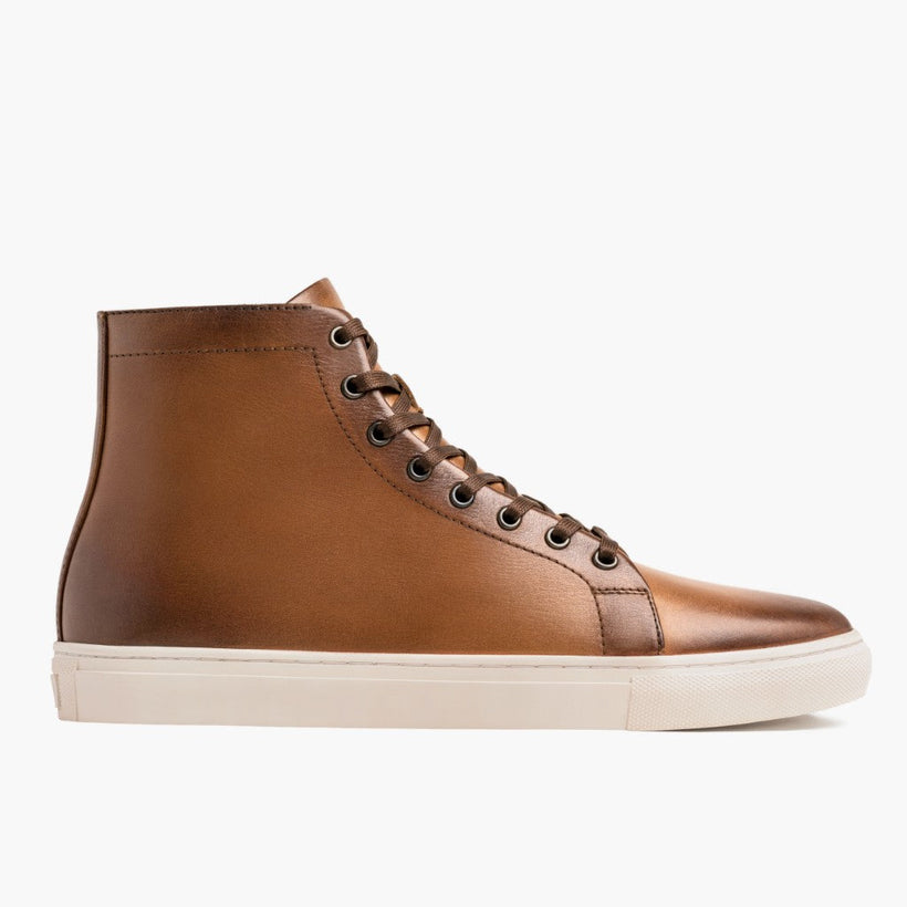 Premier High Top Toffee Leather Sneakers for Herre