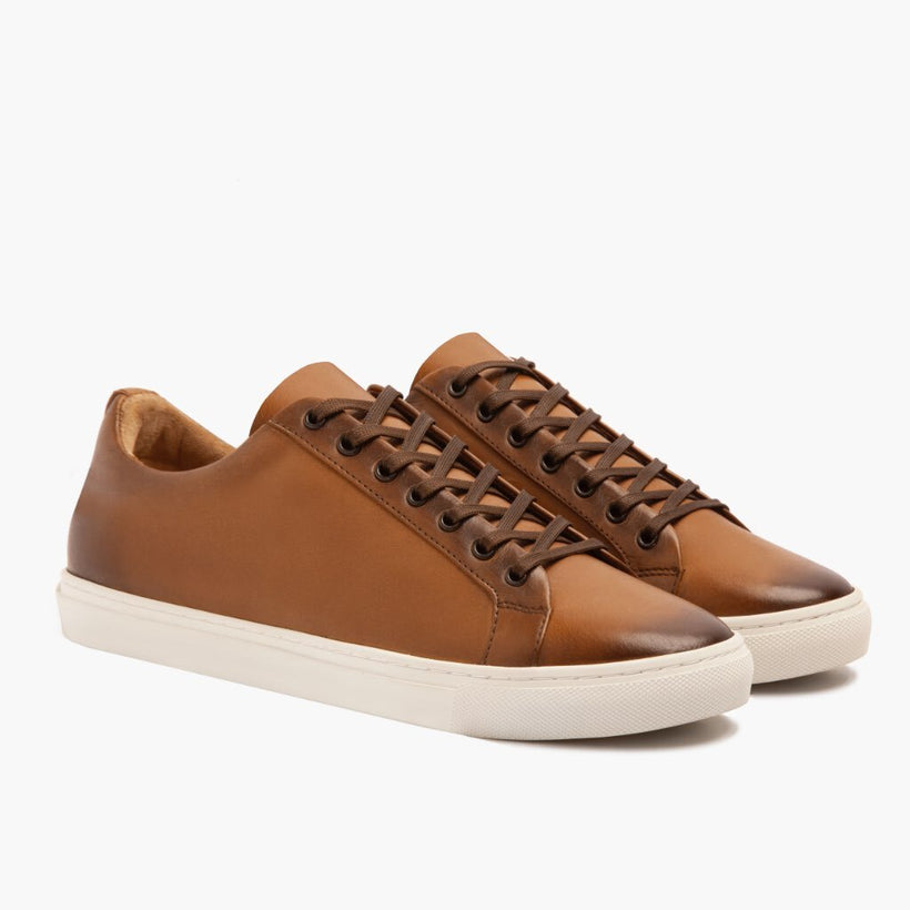 Premier Low Top Toffee Leather Sneakers for Herre