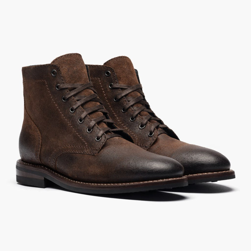 President Mocha Leather Boots for Herre
