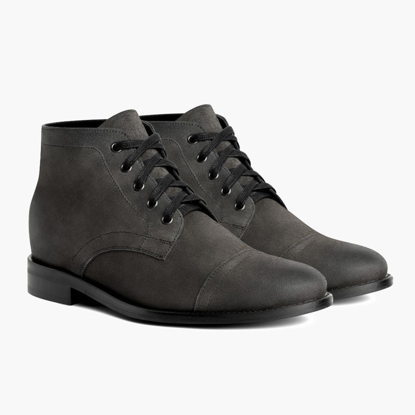 Cadet Shadow Grey Leather Boots for Herre