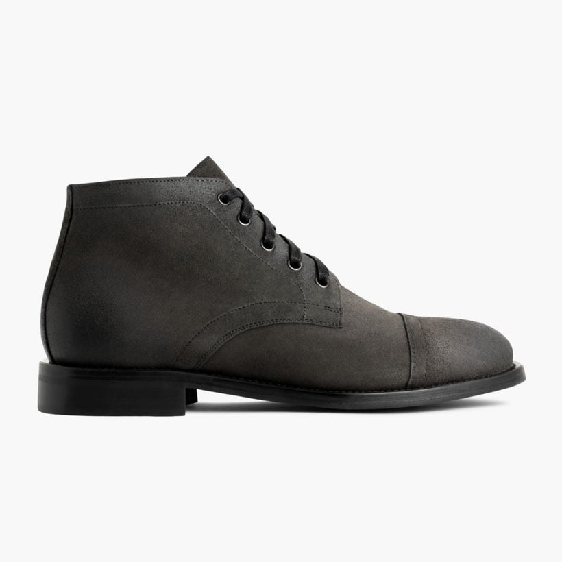 Cadet Shadow Grey Leather Boots for Herre