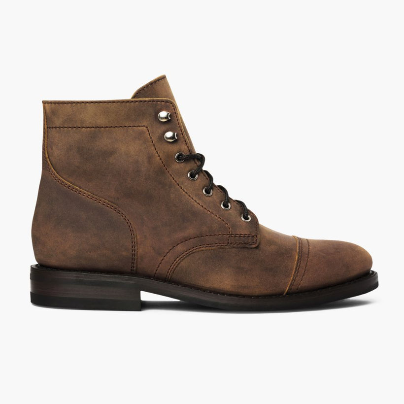 Captain Burnt Copper Leather Boots for Herre