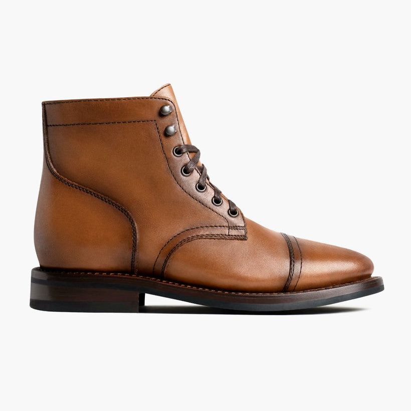 Captain Toffee Leather Boots for Herre