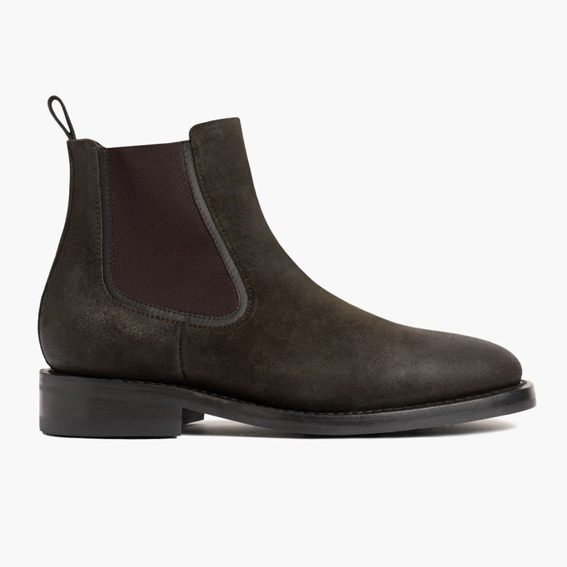 Duke Dark Olive Suede Leather Boots