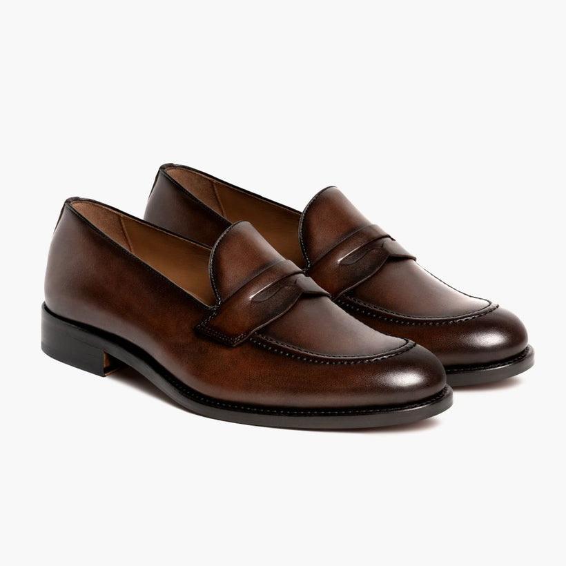 Lincoln Rich Mahogany Leather Sneakers for Herre