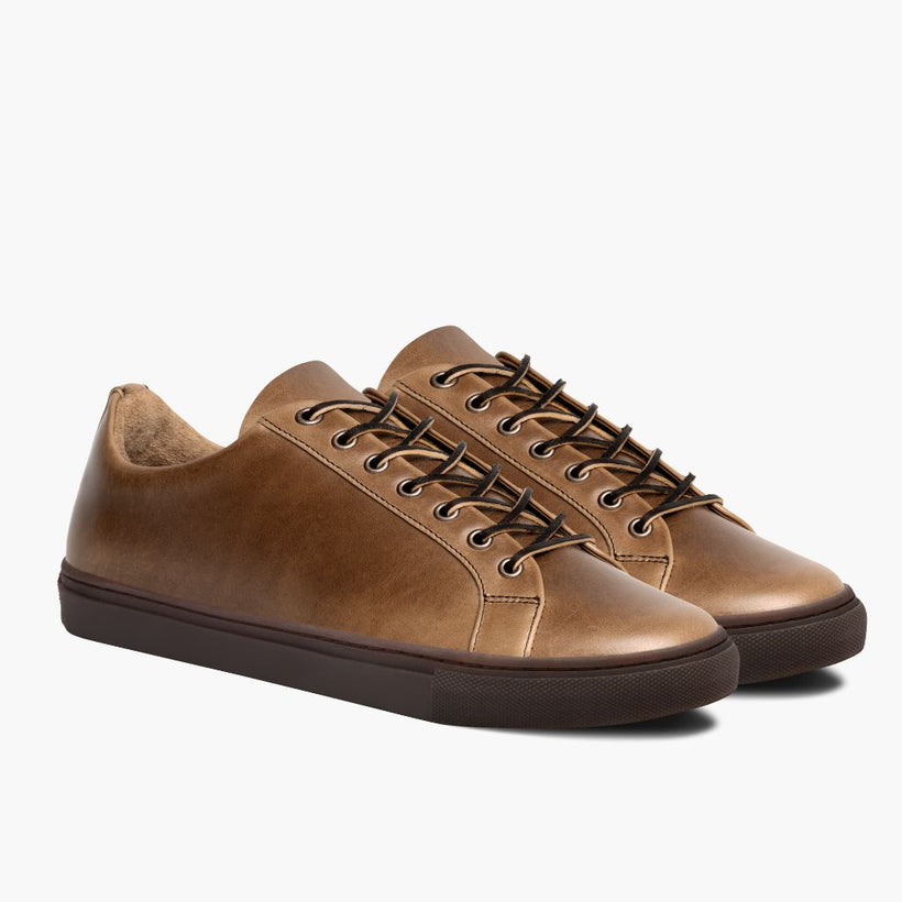 Premier Low Top Natural Leather Sneakers for Herre