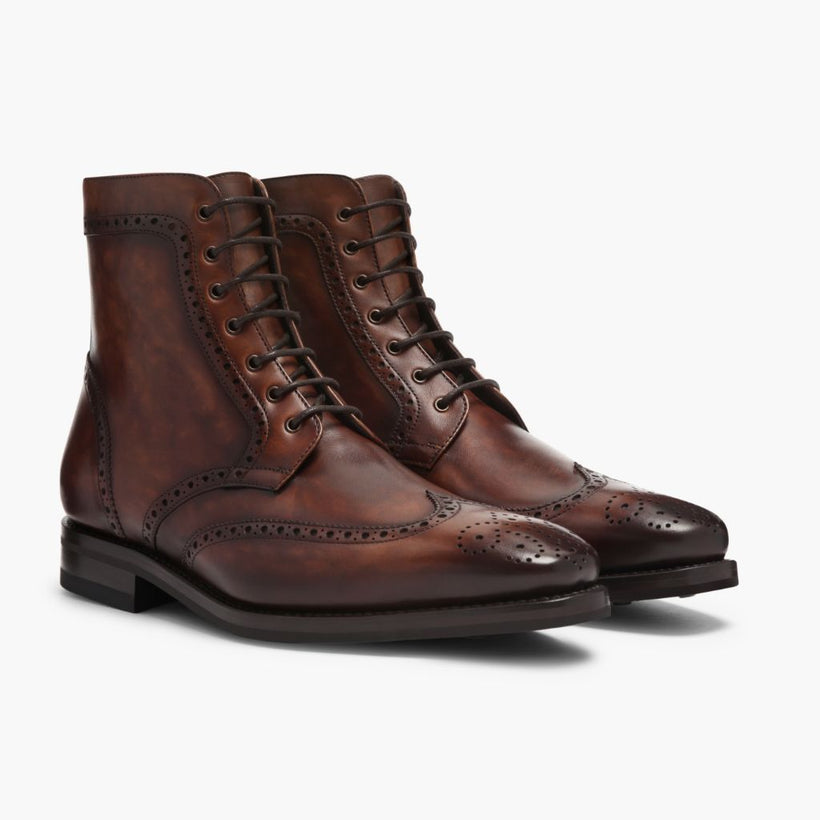 Wingtip Color #77 Leather Boots for Herre