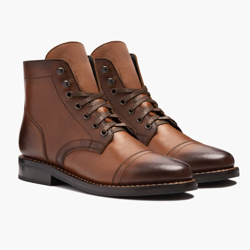 Captain Brandy Leather Boots for Kvinner