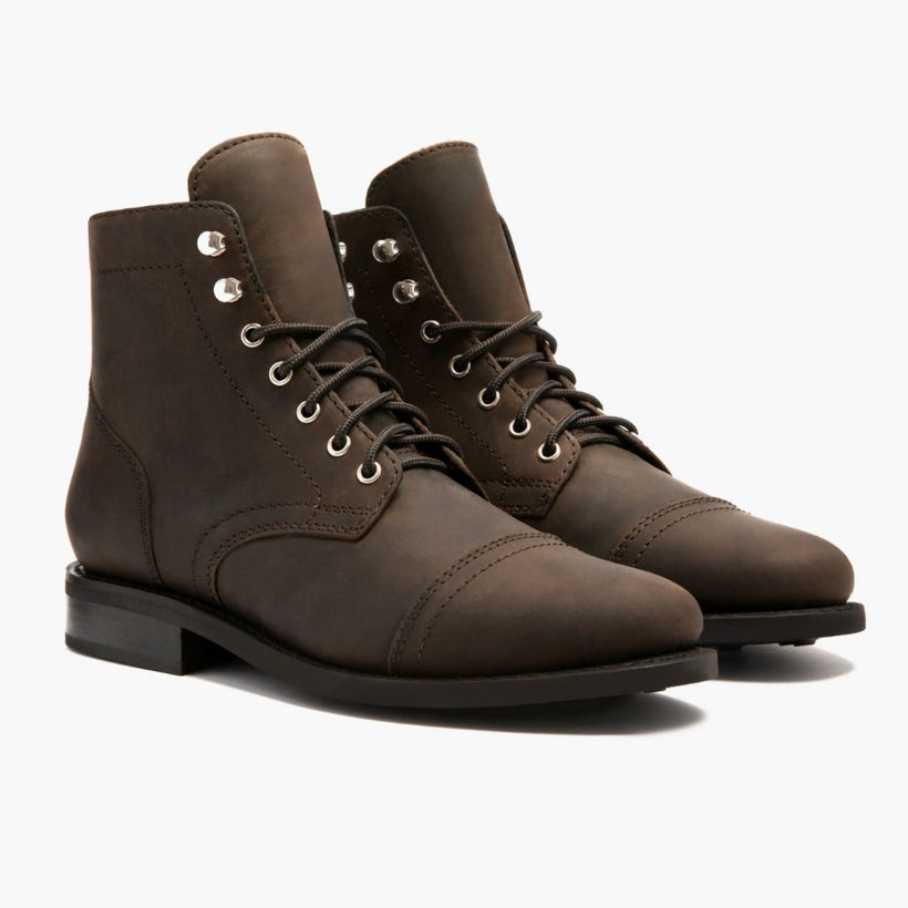 Captain Tobacco Leather Boots for Kvinner