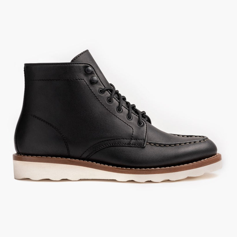 Diplomat Svart Leather Boots for Kvinner