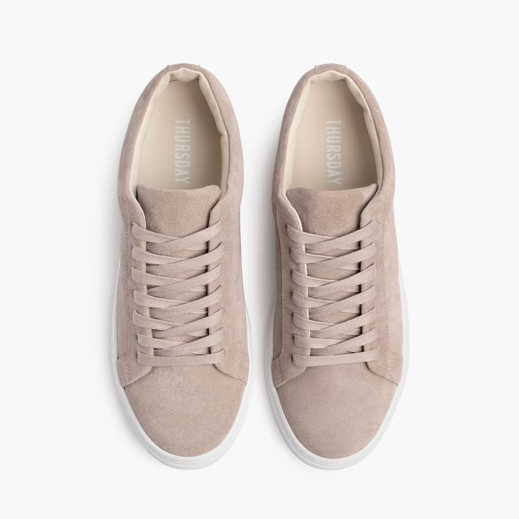 Premier Low Top Latte Leather Sneakers - Reinforced Heel Counter & Precision Double-Row Stitching Detail