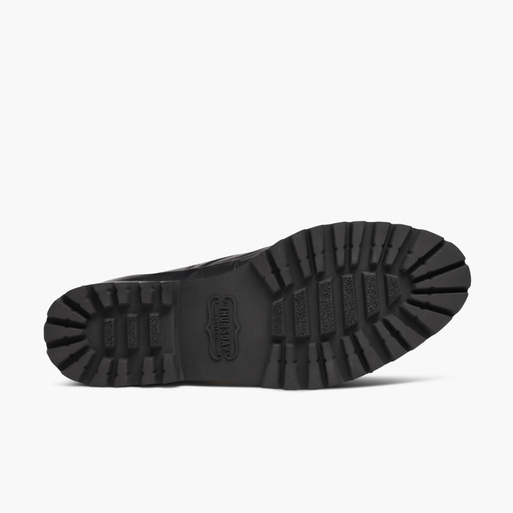 Ryder Black Leather Boots - Reinforced Heel Counter & Precision Double-Row Stitching Detail