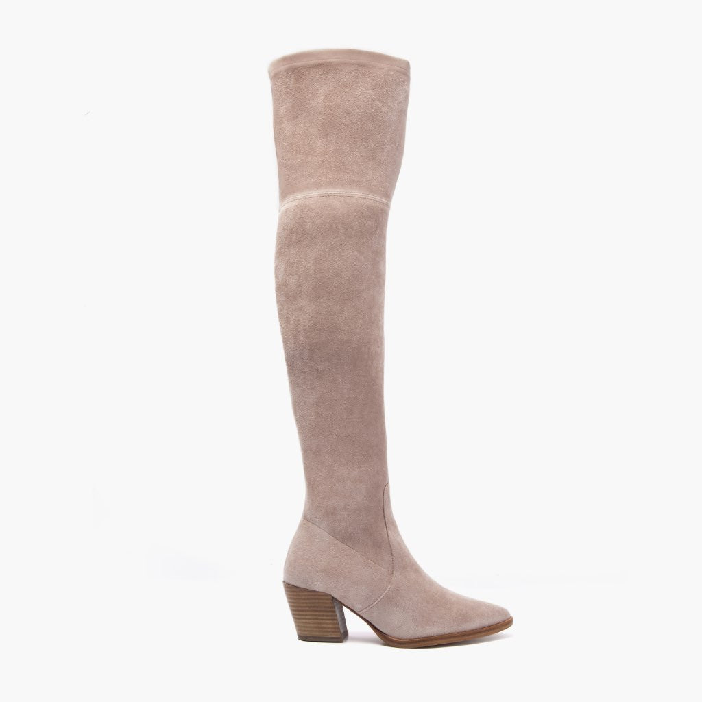 Tempest Sand Leather Boots in Classic Full-Grain Leather - Lateral Side Profile View | Buy Online