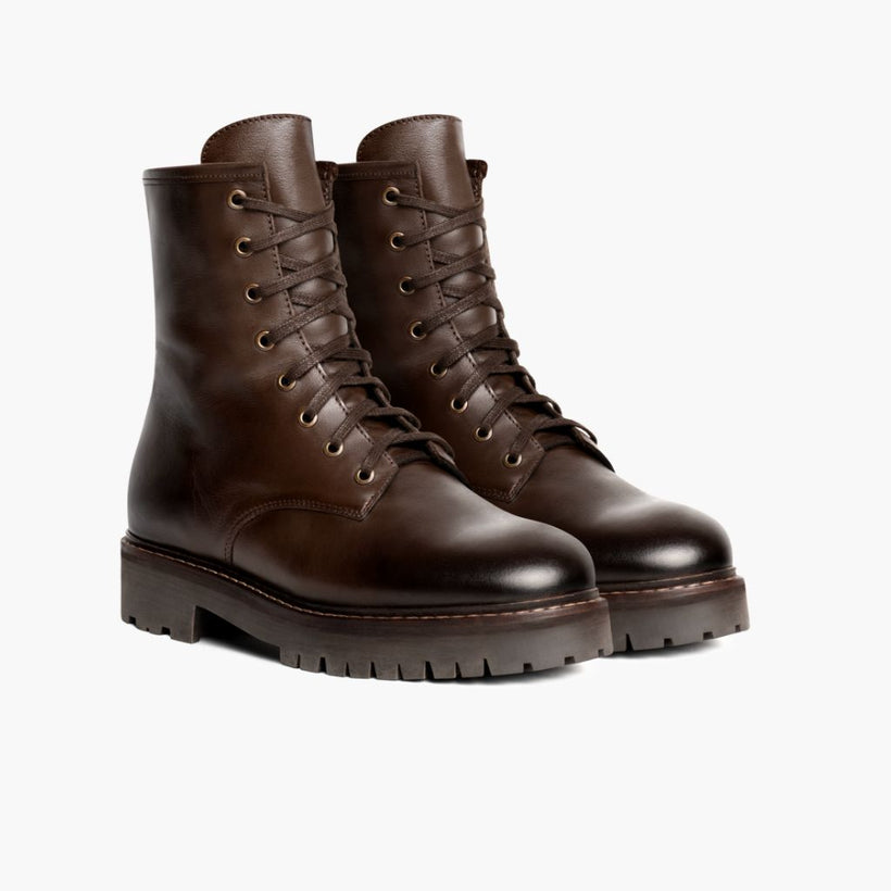 Combat Java Leather Boots for Kvinner