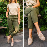 Styled On-Foot Perspective Demonstrating Ankle Fit & Silhouette on Model
