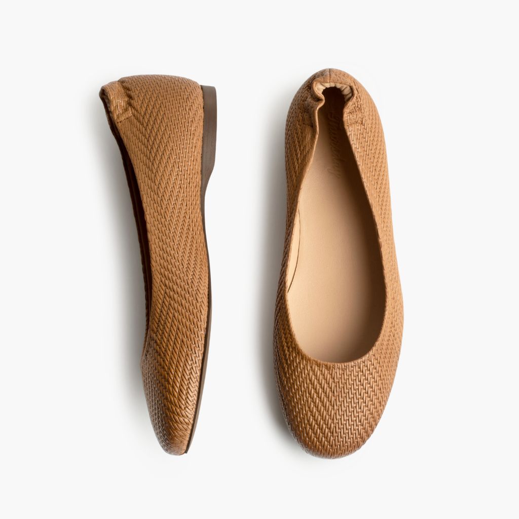 Scrunch Tan Embossed Leather Boots - Reinforced Heel Counter & Precision Double-Row Stitching Detail