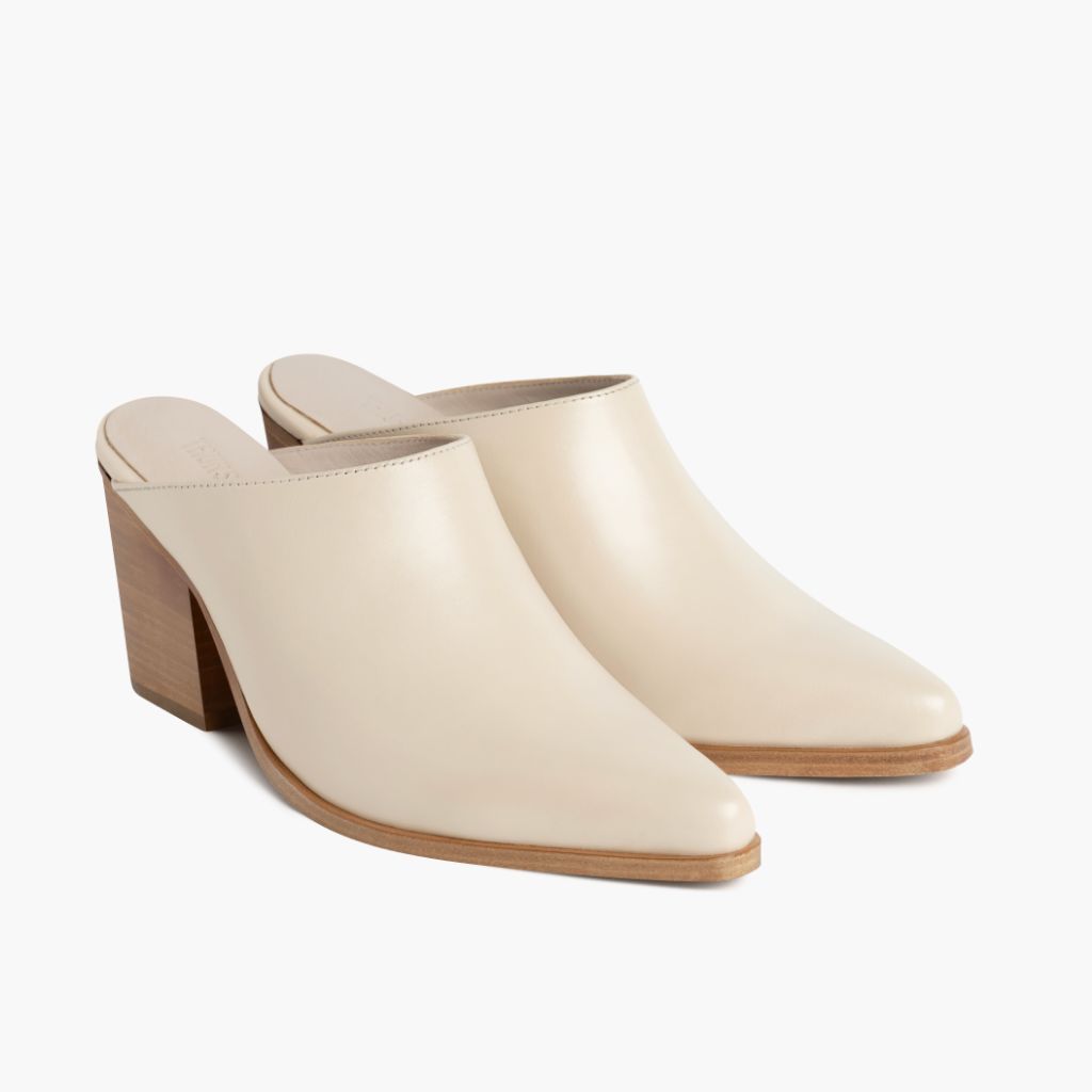 Summer Ivory Leather Boots in Classic Full-Grain Leather - Lateral Side Profile View | Buy Online