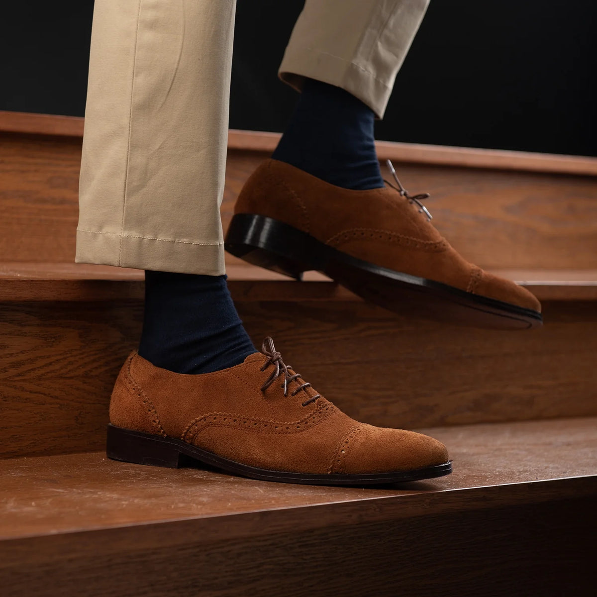 Orlaven Greyson Brogues Oxford Brown Suede Leather Shoes footwear image 10