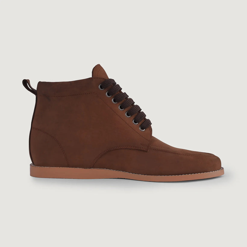 Bearman Moc Toe Pull-up Brun Leather Boots for Herre