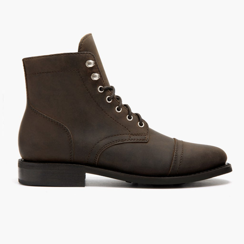 Captain Tobacco Leather Boots for Kvinner