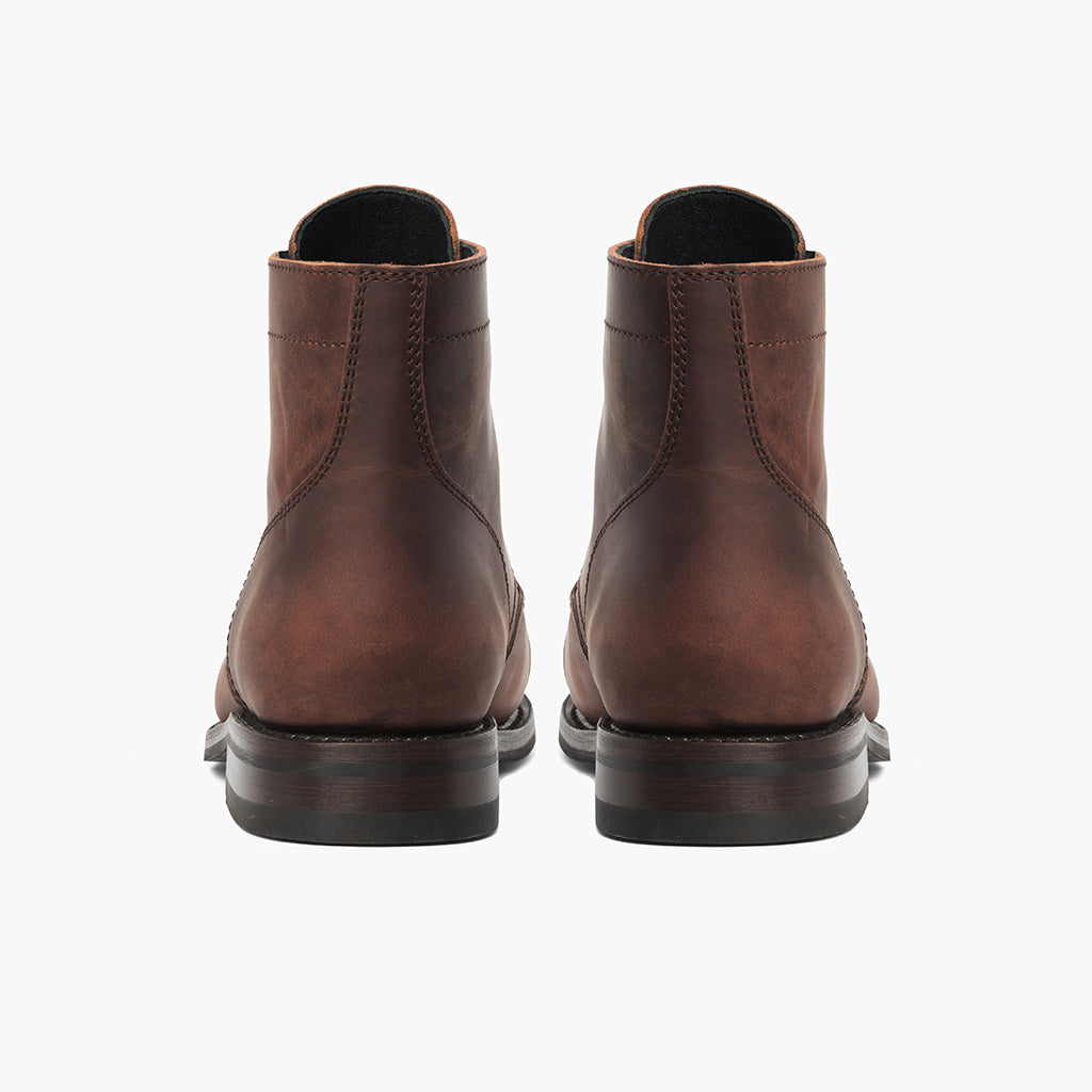 Captain Arizona Adobe Leather Boots - Reinforced Heel Counter & Precision Double-Row Stitching Detail