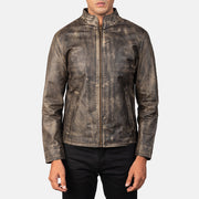 Alex Bikerjakke i Skinn for Herre – alternate product view 4
