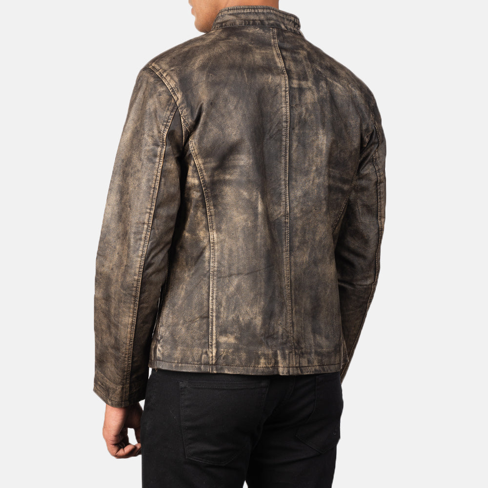 Alex Bikerjakke i Skinn for Herre – alternate product view 5