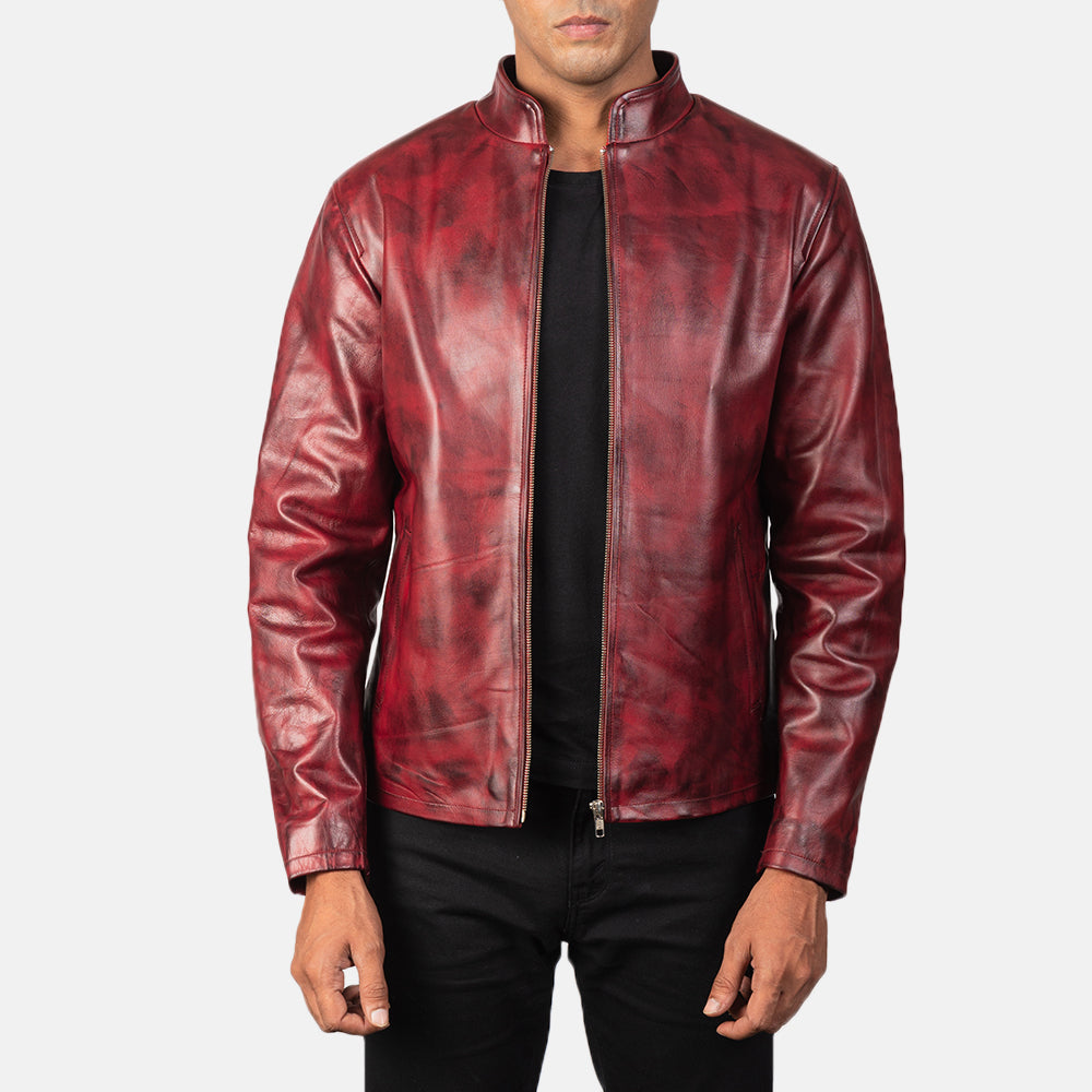 Alex Bikerjakke i Skinn for Herre – alternate product view 1