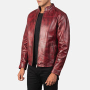 Alex Bikerjakke i Skinn for Herre – alternate product view 2