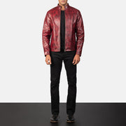 Alex Bikerjakke i Skinn for Herre – alternate product view 3