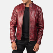 Alex Bikerjakke i Skinn for Herre – alternate product view 4