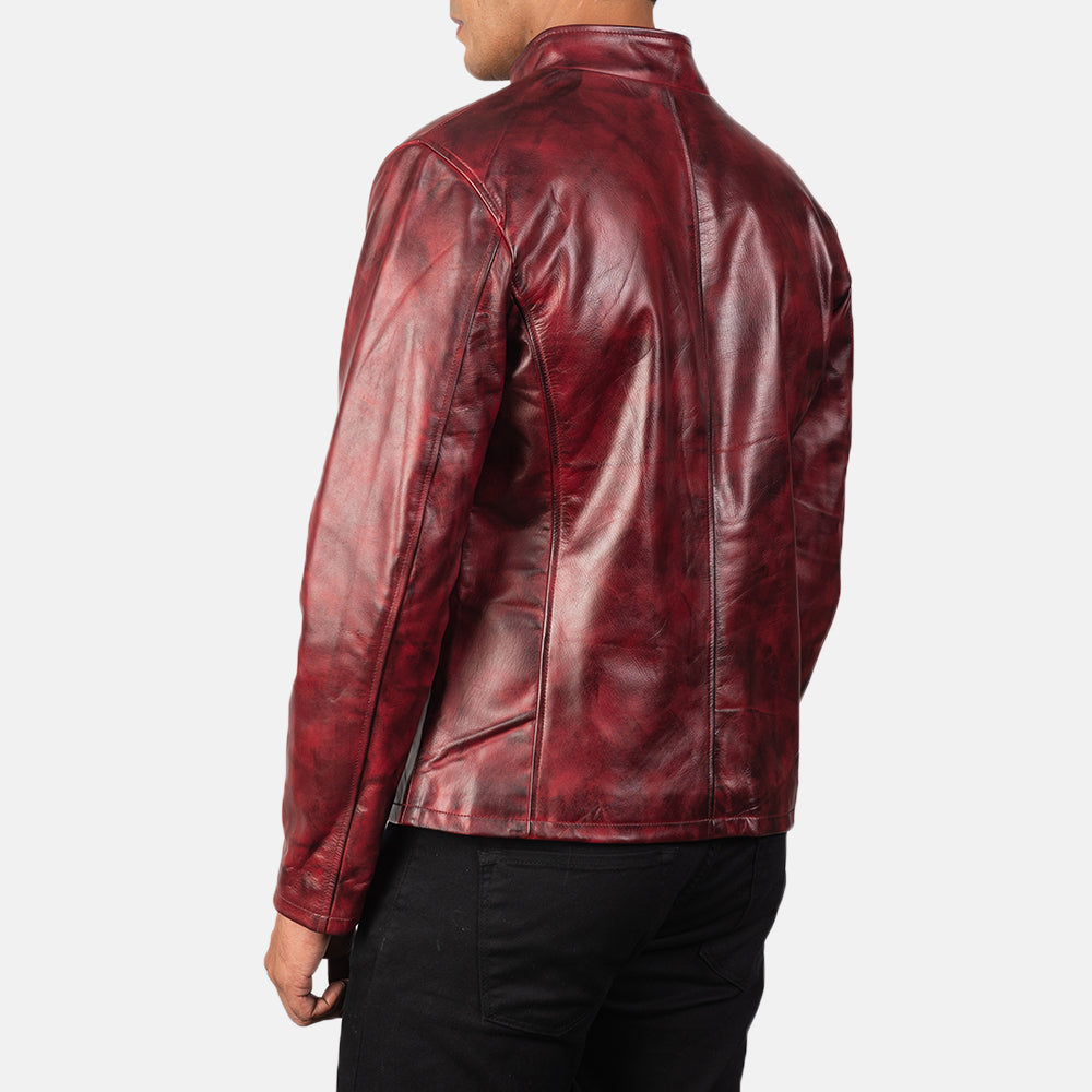 Alex Bikerjakke i Skinn for Herre – alternate product view 5